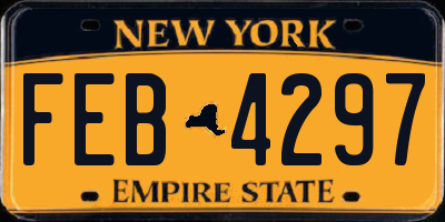 NY license plate FEB4297