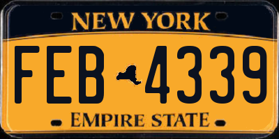 NY license plate FEB4339