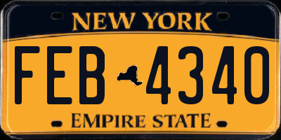 NY license plate FEB4340