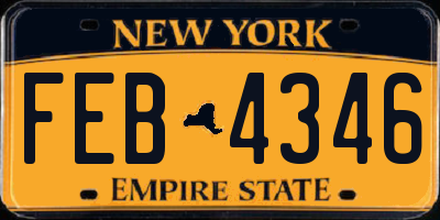 NY license plate FEB4346