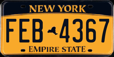 NY license plate FEB4367