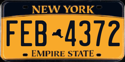 NY license plate FEB4372