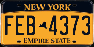 NY license plate FEB4373