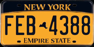 NY license plate FEB4388