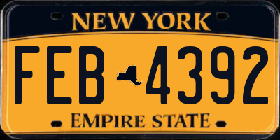 NY license plate FEB4392