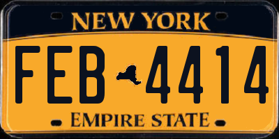 NY license plate FEB4414