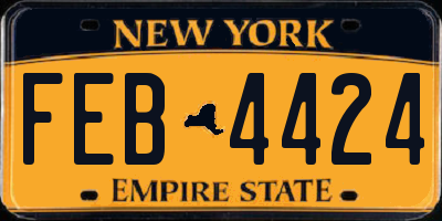 NY license plate FEB4424