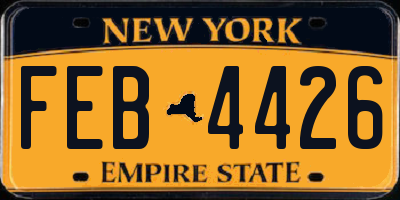 NY license plate FEB4426