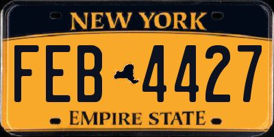 NY license plate FEB4427