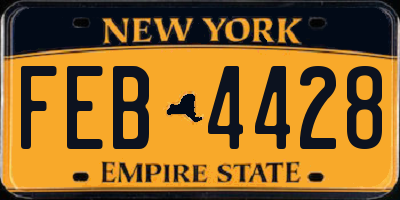 NY license plate FEB4428