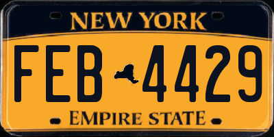 NY license plate FEB4429