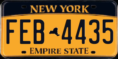 NY license plate FEB4435
