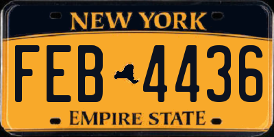 NY license plate FEB4436