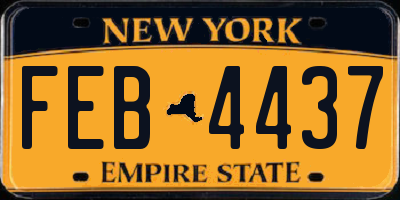 NY license plate FEB4437