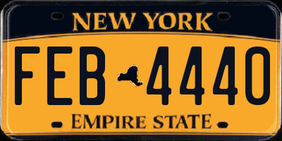 NY license plate FEB4440