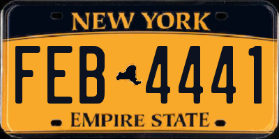 NY license plate FEB4441