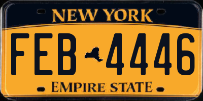 NY license plate FEB4446
