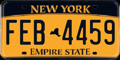 NY license plate FEB4459
