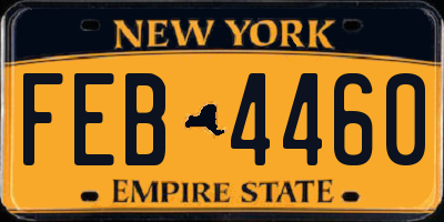 NY license plate FEB4460
