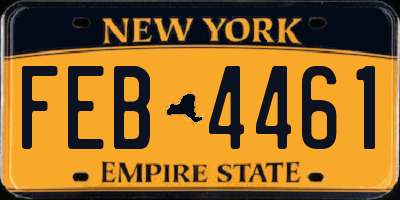 NY license plate FEB4461