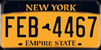 NY license plate FEB4467