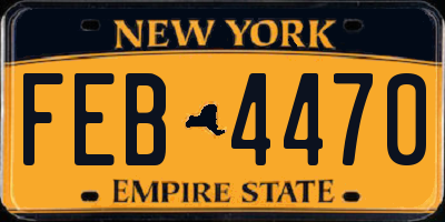 NY license plate FEB4470