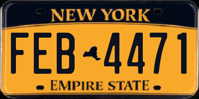 NY license plate FEB4471