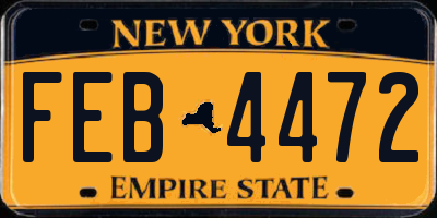 NY license plate FEB4472