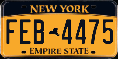 NY license plate FEB4475