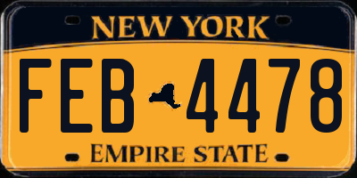 NY license plate FEB4478