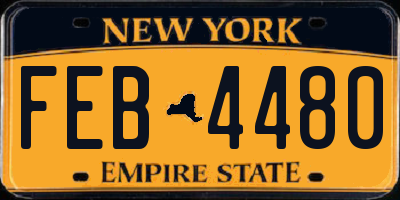 NY license plate FEB4480