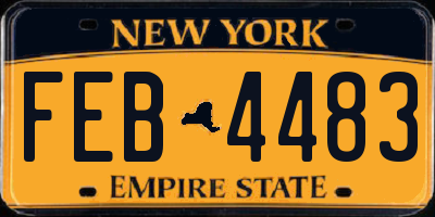 NY license plate FEB4483