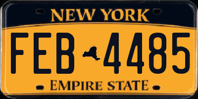 NY license plate FEB4485