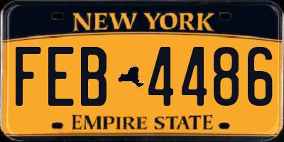 NY license plate FEB4486