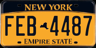 NY license plate FEB4487