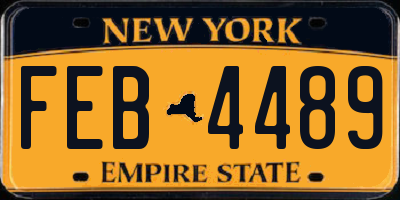 NY license plate FEB4489