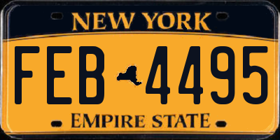 NY license plate FEB4495