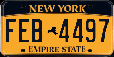NY license plate FEB4497