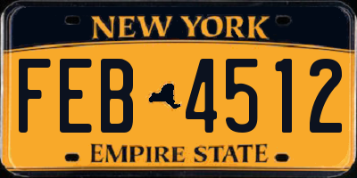 NY license plate FEB4512