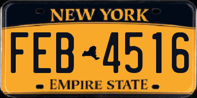 NY license plate FEB4516