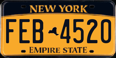 NY license plate FEB4520