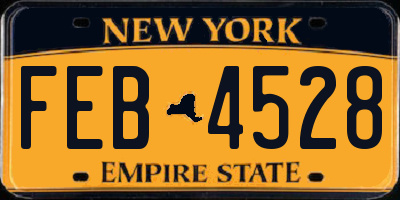 NY license plate FEB4528