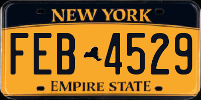 NY license plate FEB4529