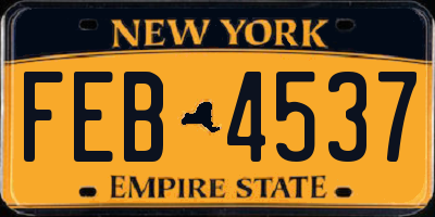 NY license plate FEB4537