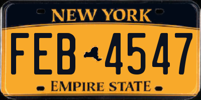 NY license plate FEB4547