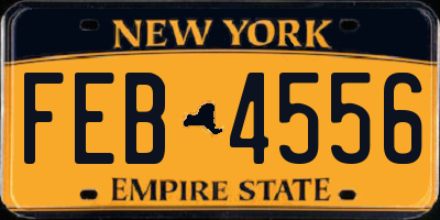 NY license plate FEB4556