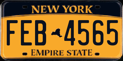 NY license plate FEB4565