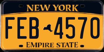 NY license plate FEB4570