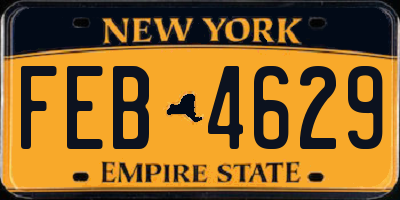 NY license plate FEB4629