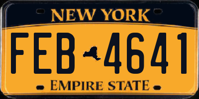 NY license plate FEB4641